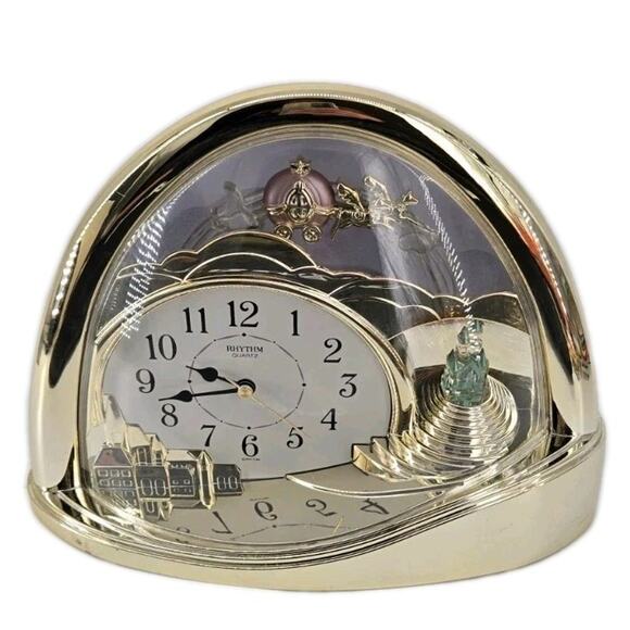 Vintage Rhythm Quartz Cinderella Fairy Pendulum Fantasy Princess Table Clock - Picture 1 of 16
